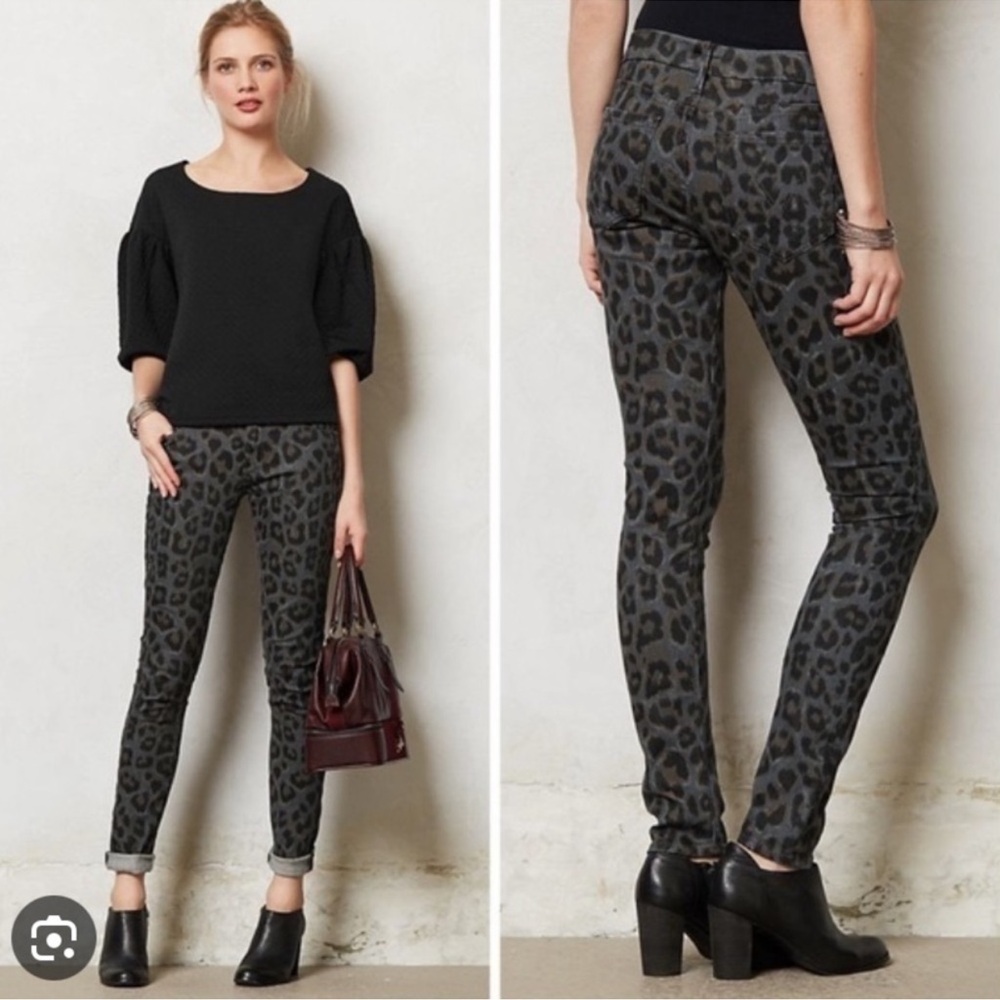 MOTHER Denim The Looker Hi-Rise Skinny - Leopard Print animal size 32 CUTE